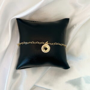 Pulseira coração vazado