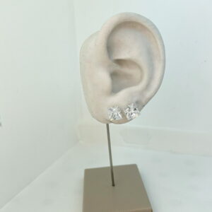 Brinco zircônia quadrado