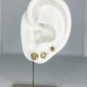 Trio Brinco Ponto de luz com aro