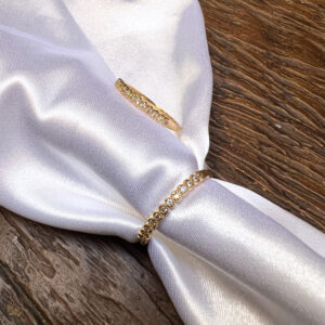 Anel Meia Aliança Dupla